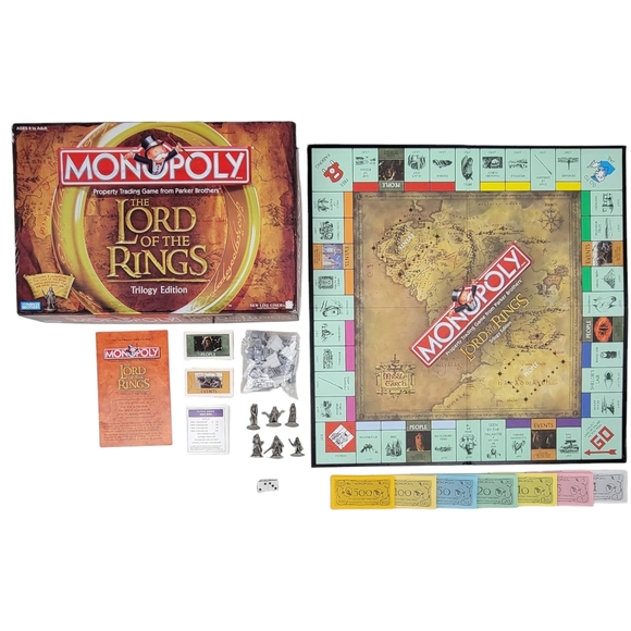 The Lord of the Rings Monopoly Trilogy Edition Hasbro 2003 - Picture 1 of 6